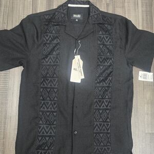 Malibu By Drill Black Short Sleeve Shirt